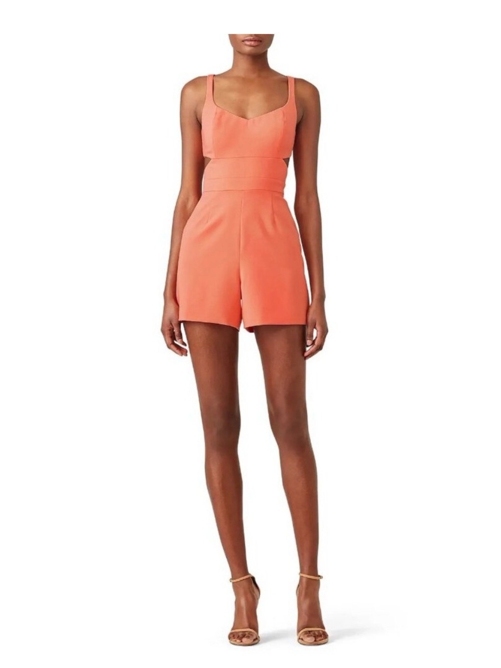 Jay Godfrey Coral-Orange Women’s One-Piece Romper